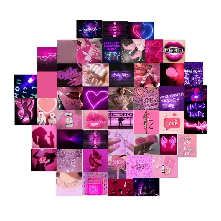 

50PCS Wall Poster Postcard Exquisite Aesthetic Collage Kit Posters Wall Sticker Photo Bedroom Decor