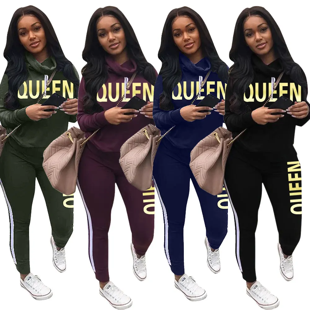 

women 2 piece sweatsuit custom logo wholesale 2 pcs tracksuitwomen tracksuit