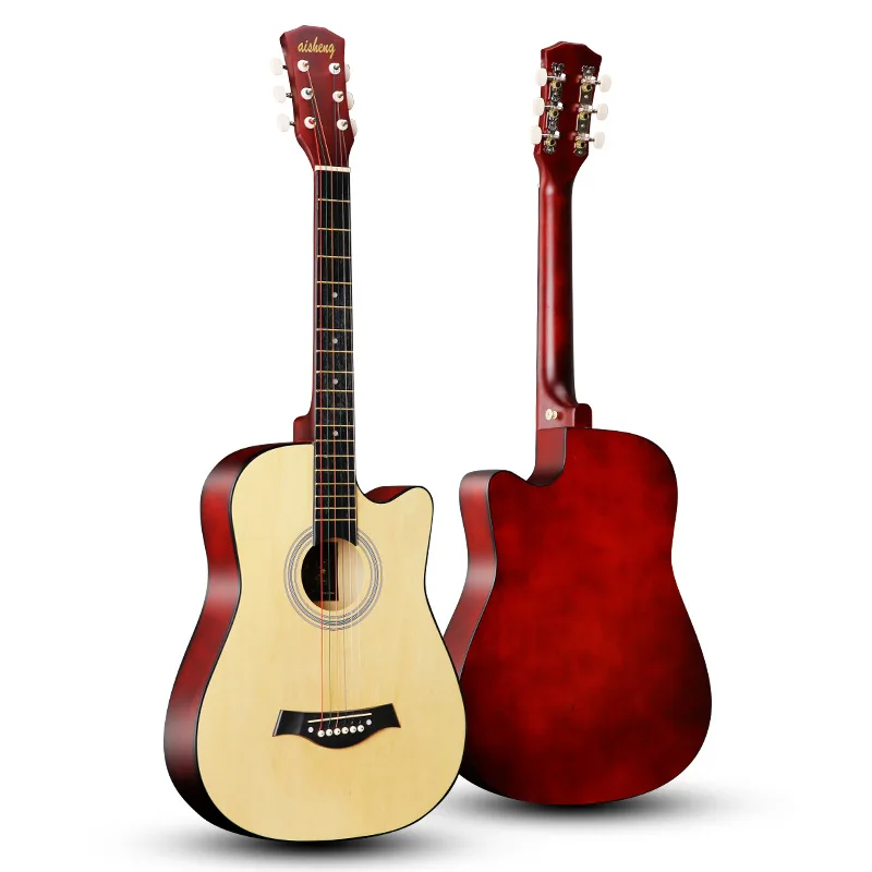 

Natural basswood practice guitar acoustic guitar, Natural/ blue/ dark blue/red/ purple/black/pink /white/sunset/coffee