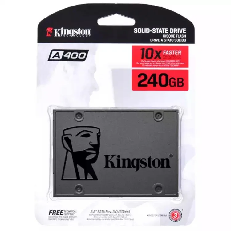 

Wholesale Orginal Kingst Interface A400 120GB 240GB 480GB 960GB 1Tb Disco Duro 2.5Inch Internal SSD Solid State Drive, White
