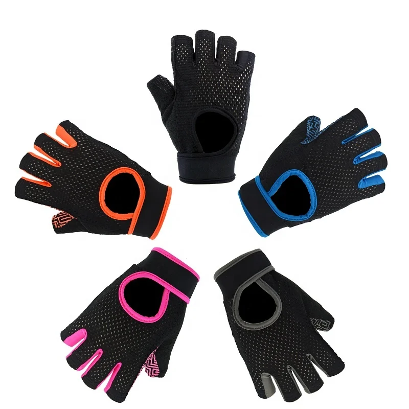 

Breathable Gym Half Finger Fitness Weight Lifting Gloves Body Building Training Sport Exercise Sport Workout Glove For Men Women, 5 color can be choose