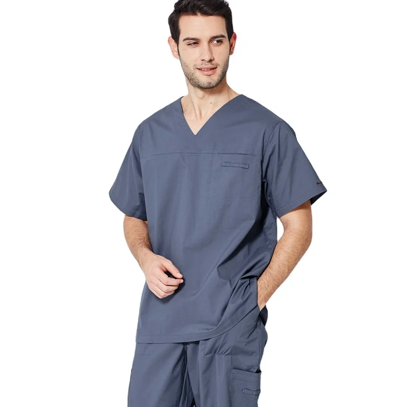 

Anno High Quality Workwear Gray Two way Stretch Medical Scrubs for Hospital Uniform Women's Scrubs Surgical Clothes