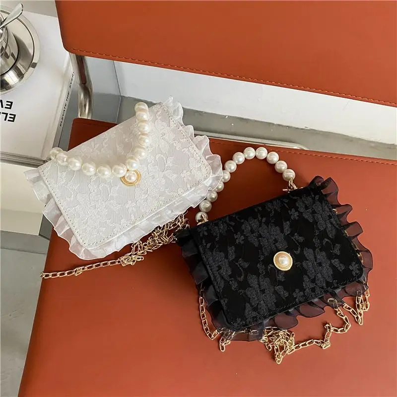 

Small Pearl Design Metal Chain Crossbody Bag Ladies Handbag Shoulder Purse Handbags