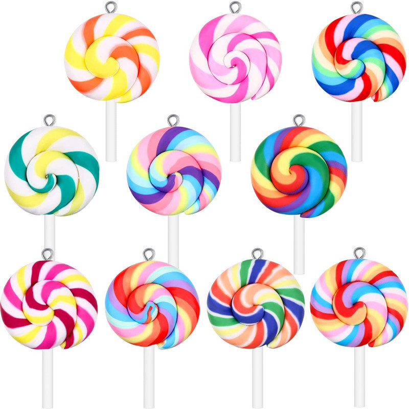 

Cute Lollipop Charms Pendants for handmade decoration bracelets necklace earring key chain Jewelry Making lucky charm, Shown
