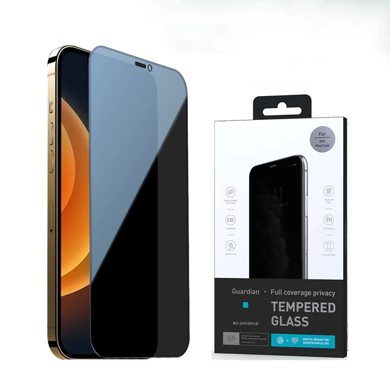 

9d full coverage Anti spy tempered glass film privacy screen protector for iphone x xr 11 12 13 pro max screen protectors