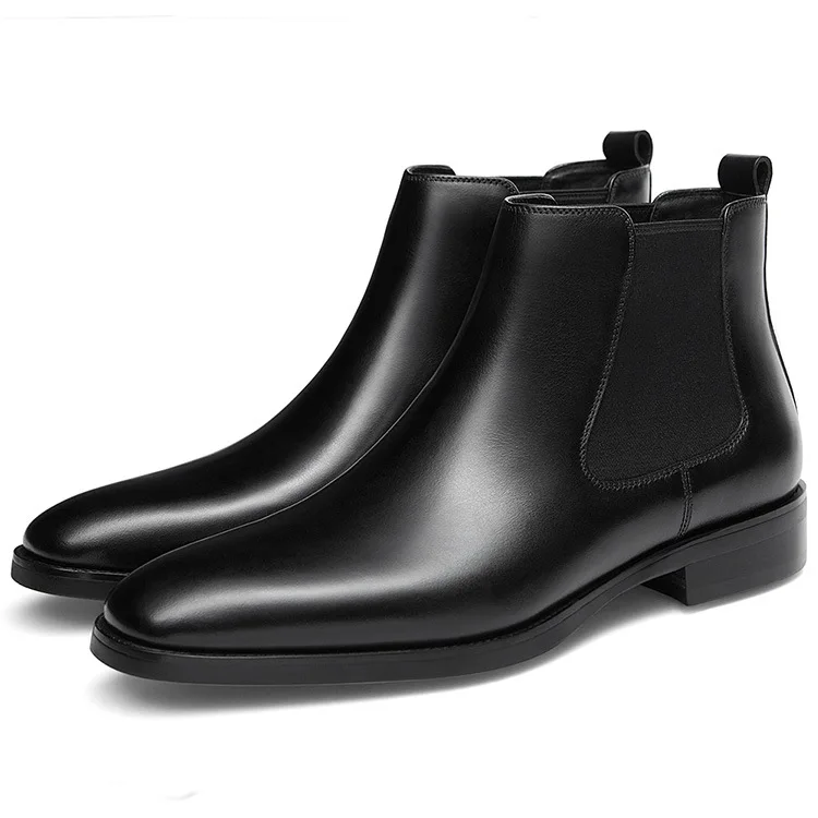 

Business Men Chelsea Boots Designer Ankle Boots for Men Leather Wholesale Price Men's Dress Shoes