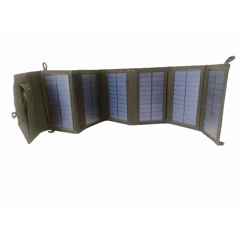 

Six Fold Polycrystalline Portable Solar Panel 20W for Laptop Mobile Phone Foldable Solar Panel Charger with Dual USB