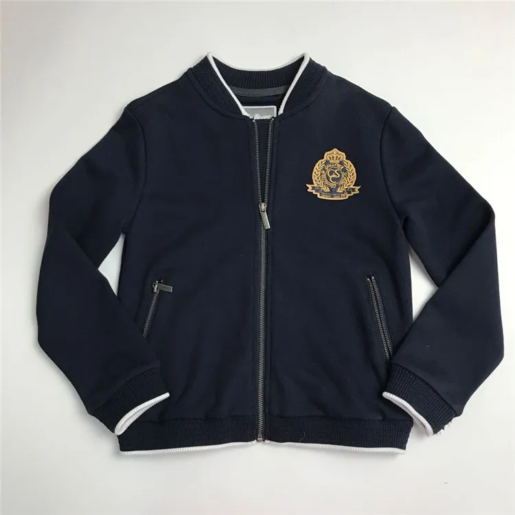 
Fine quality 100% cotton navy custom boys jackets kids 