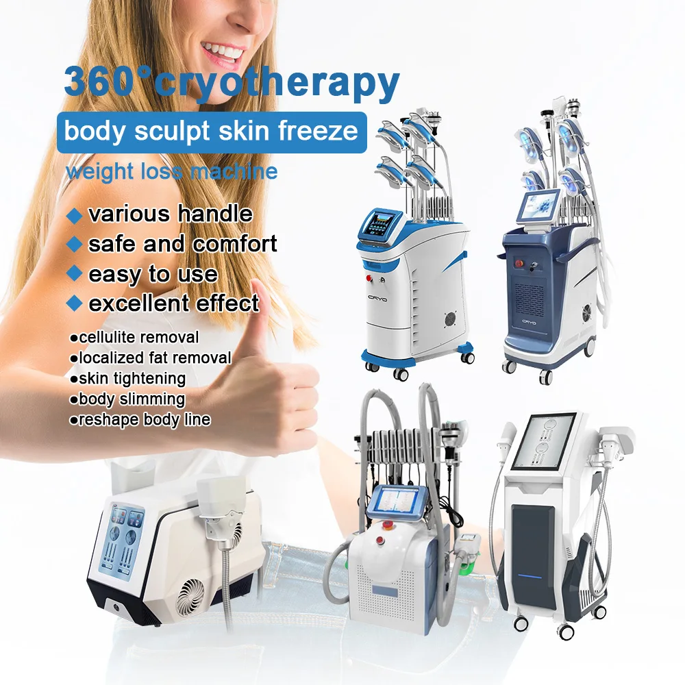 

Cryotherapy Latest Professional cool tech 360 weight loss fat removal skin Freezing machine For Body Sculpting Slimming Machine