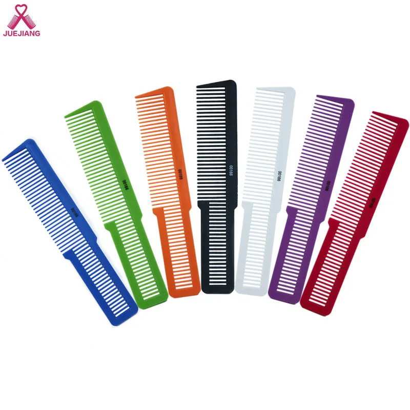 

Super Custom Color and Logo Barber Parting Comb Flat Top Clipper Comb Carbon Fiber Hair Cutting Styling Comb for cuts, Customized color