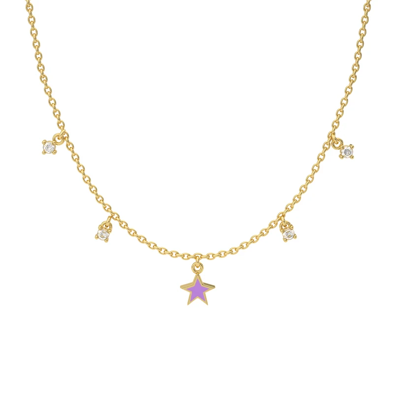

ROXI Fashion Creative Design 18k Gold Light Luxury Hot-selling Enamel All-match Star Necklace