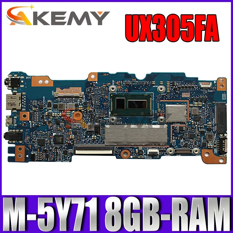 

Akemy UX305FA Laptop motherboard for ASUS ZenBook UX305FA original mainboard 8GB-RAM M-5Y71 CPU