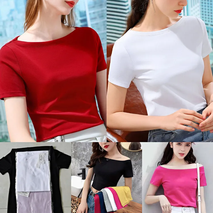 

2021 New Design Beautiful Color Short body Women Crop top Best Quality women T shirt