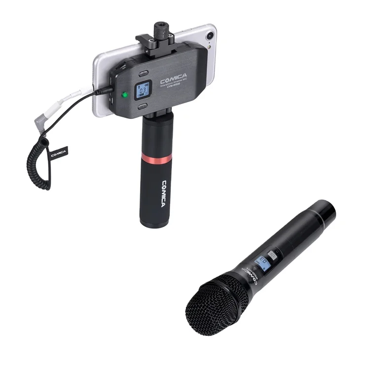 

COMICA Professional 6-Channels smartphone wireless microphone with ordinary grip for Mobile Video
