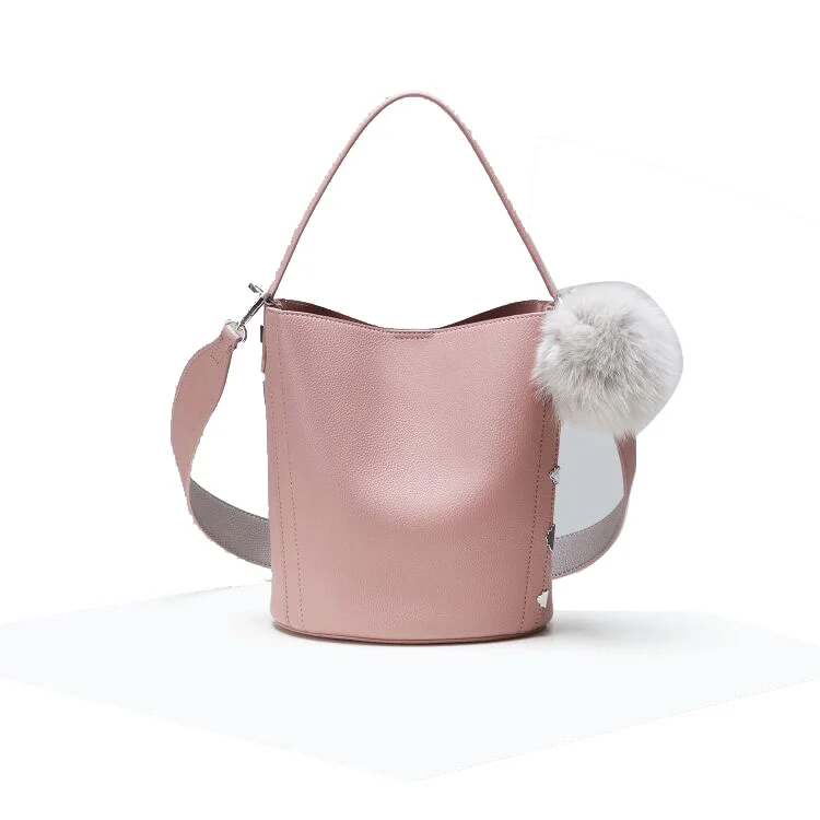 

Wholesale trendy ladies pu leather bucket handbag women crossbody tote bag