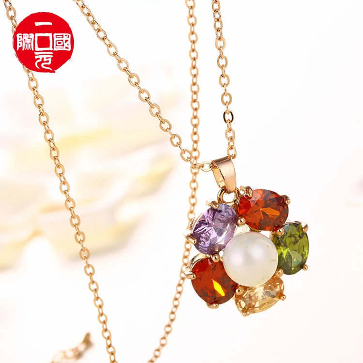 

2021 Best-selling Gemstone necklace Female Clavicle Chain Necklace