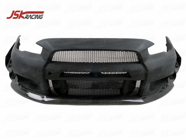 Vrs Style Half Carbon Fiber Front Bumper For 20082015 Mitsubishi