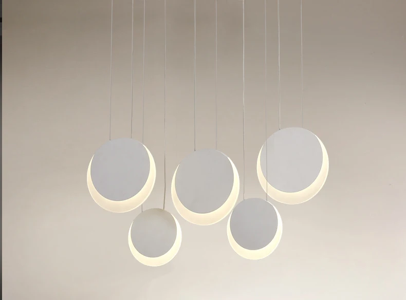 Modern led restaurant chandelier creative round combination fashion clothing store front desk coffee shop chandelier