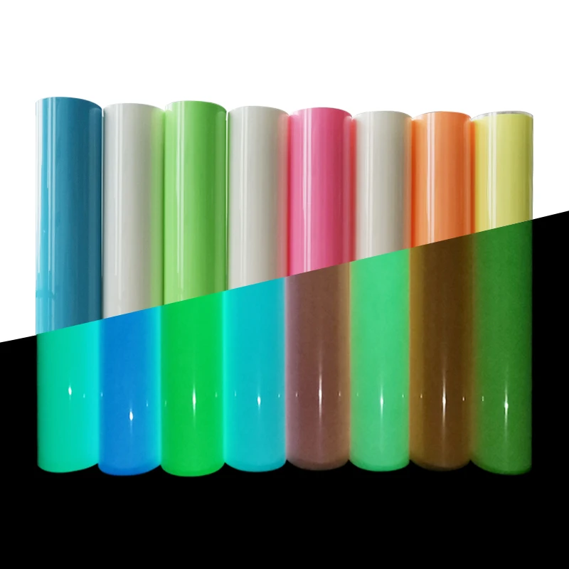 Wholesale Flex PES Material Glow in the Dark DIY Iron-On Heat Transfer Vinyl Film for Clothing Textiles