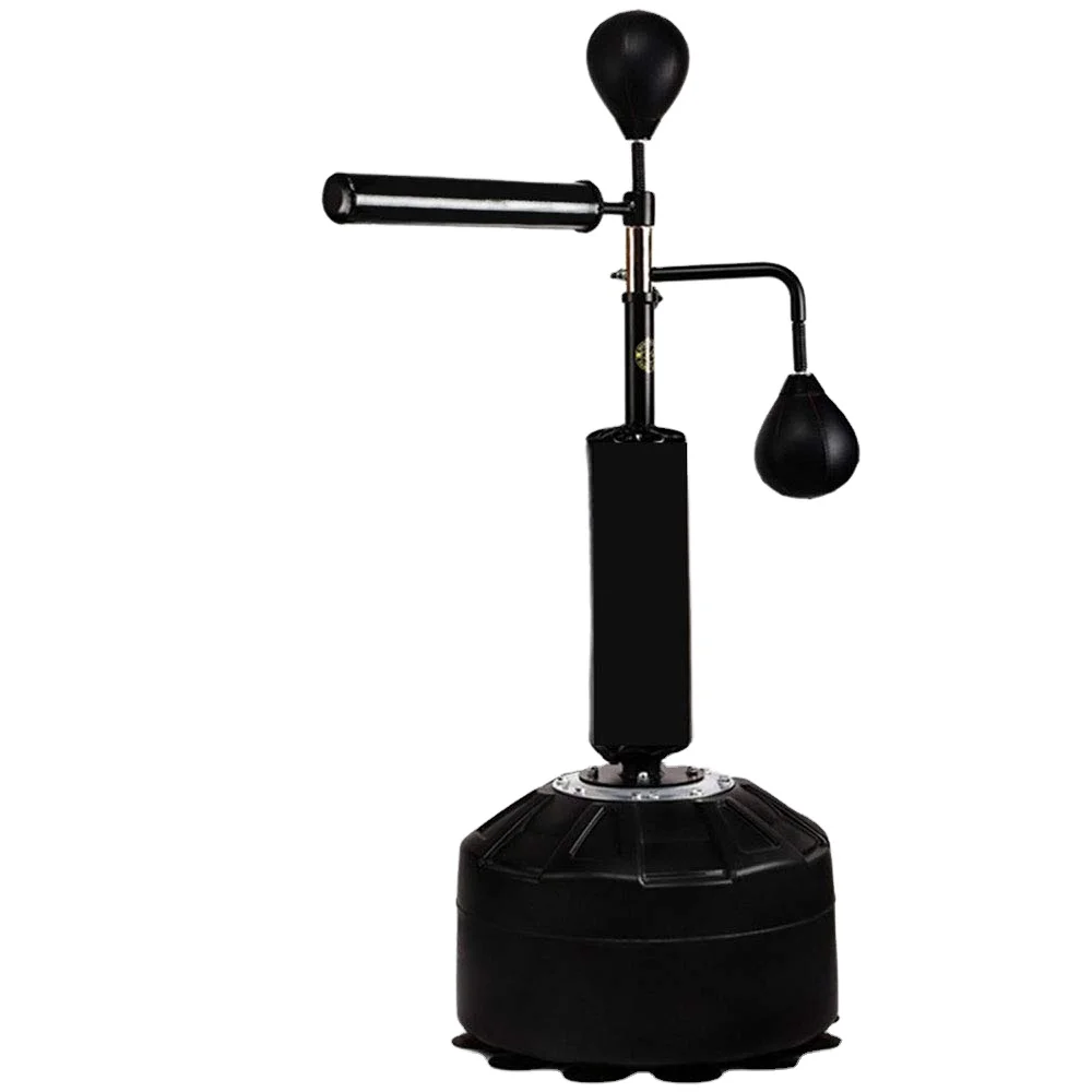 

Boxing Punch Bag Standing Adult Reflex Spinning Bar Height Adjustable, Black