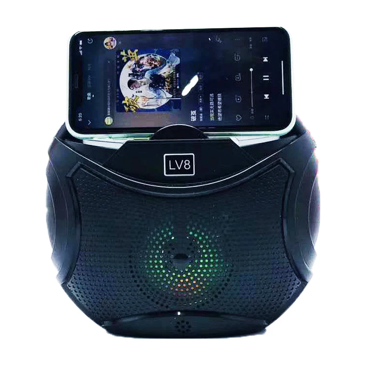 

New Wireless Speaker with radio Colorful BT speaker with LED Light TF Card Reade, Red, black, pink and blue