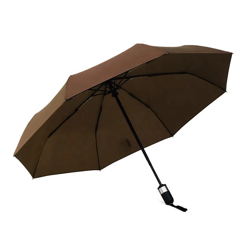 

Most Sell Products Pocket Friendly 8 Panels Brown Folding Auto Open Windproof Umbrella with Logo Print, Multi-colors