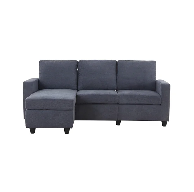 
Convertible Sectional living room wood Sofa Couch Modern Linen Fabric L Shape Couch for Small Space Beige Dark Gray Light Gray 