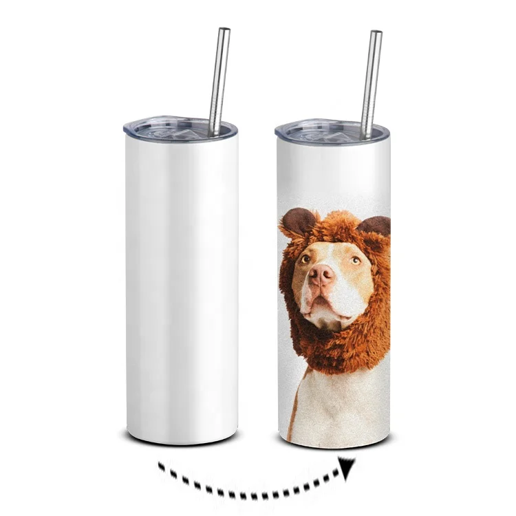 

wholesale White coated Matte Stainless Steel 20oz Sublimation Blanks Wine Straight Tumbler Cup for Sublimation Printing