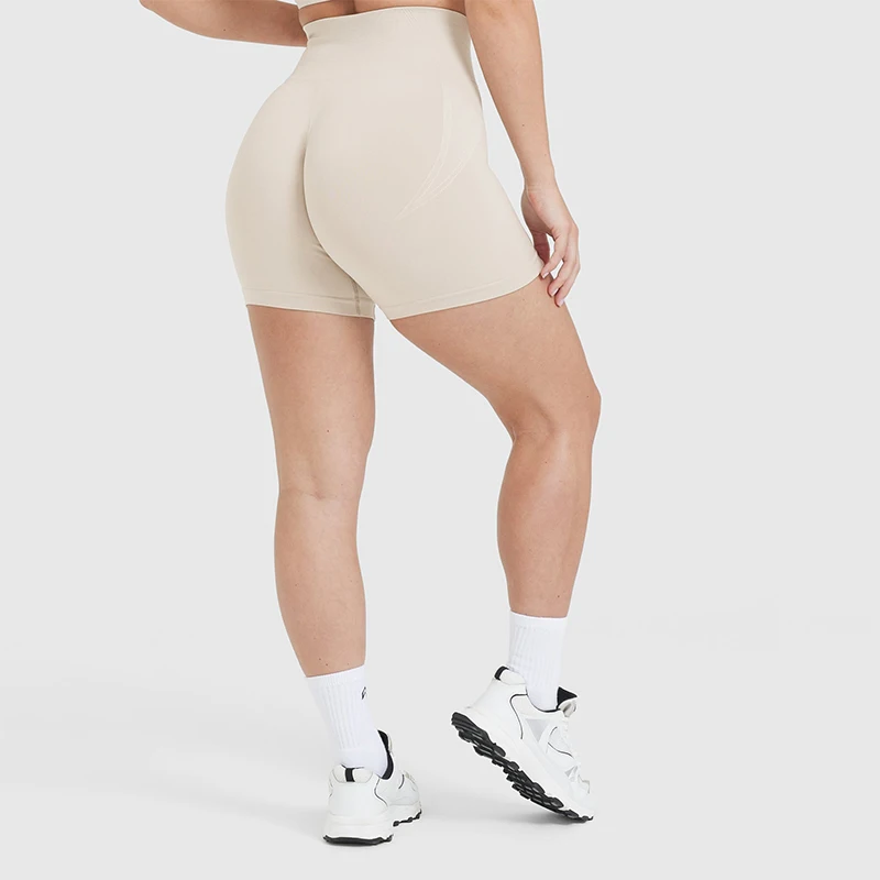 

Pantalones Cortos De Yoga Athletic High Waist Scrunch Butt Compression Womens Biker Effortless Seamless Shorts