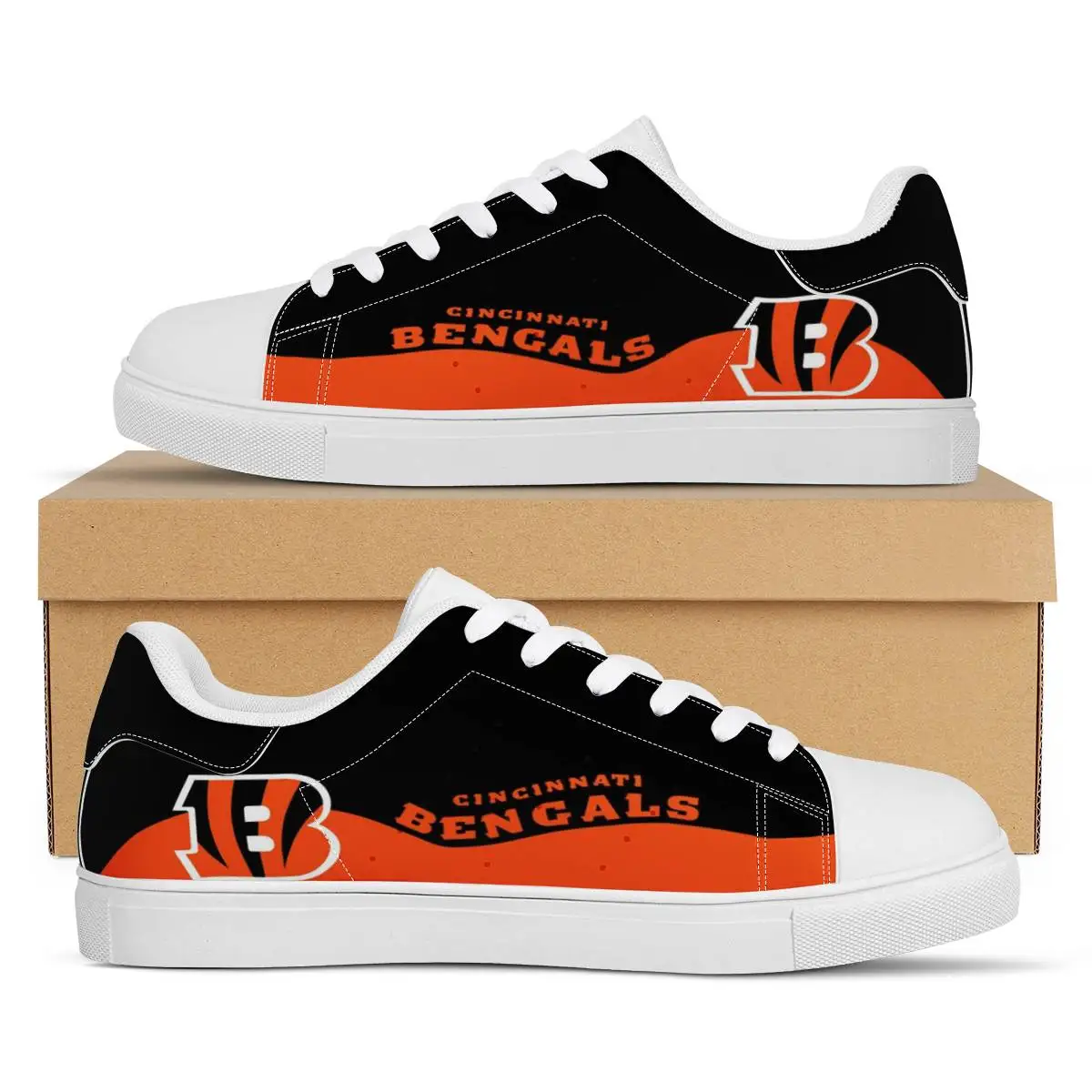 

2021 Wholesale Casual Custom football fans sneakers Team Logos Male Running Shoes Team Bengals