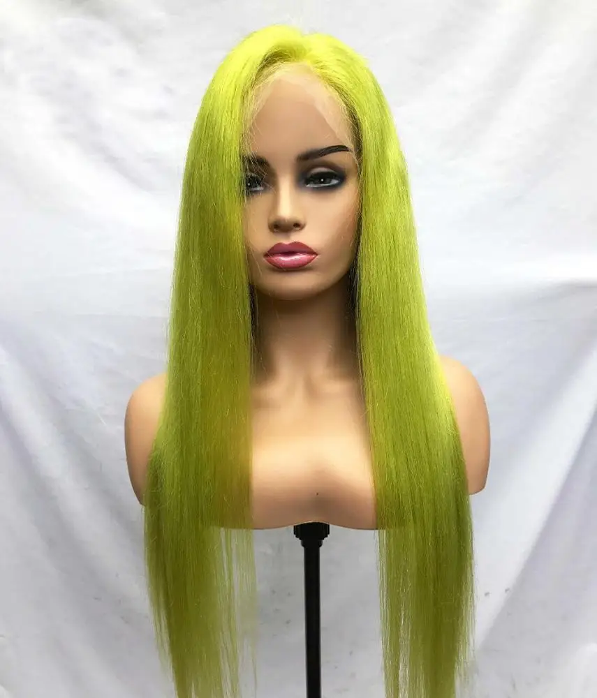 

Sunnymay Green Full Lace Human Hair Wigs Straight Brazilian Remy Hair Transparent Full Lace Wig With Baby Hair