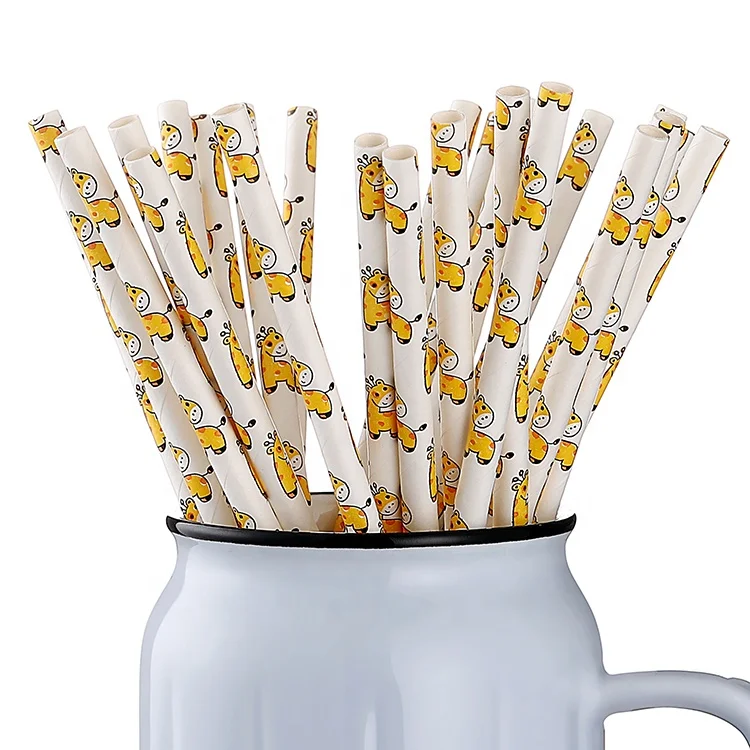 

Customized logo drinking straws Bulk colorful printed drinking straw Christmas gift