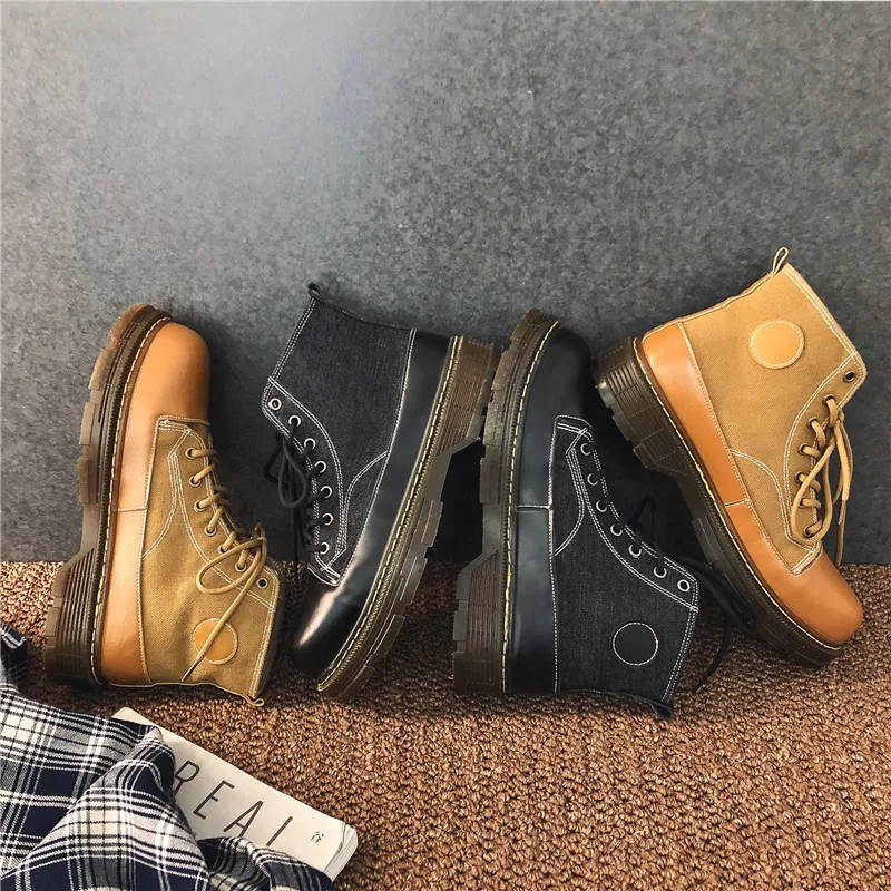 

Winter Hot Selling High Top Ankle Fashion Leather Boots for Men