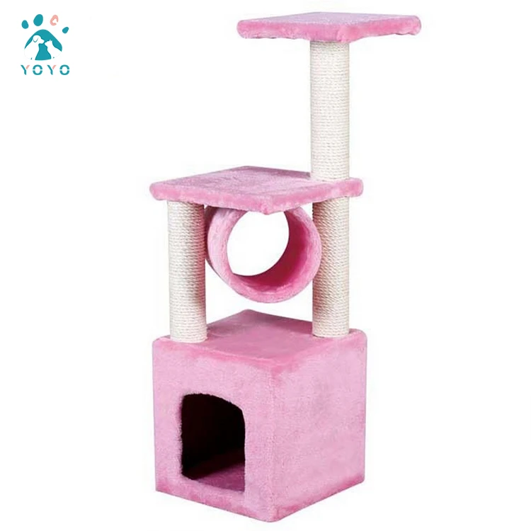 

Amazon Hot Selling Modern Large Solid Wood Luxury Cactus Cat Climbing Tree Tower House Scratcher