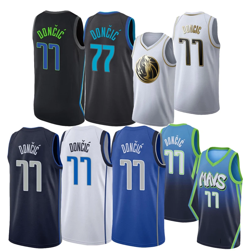 

Customized Dallas-Mavericks Luka Doncic Jersey Design Basketball Shorts Sublimated #77 Luka Doncicc Basketball Jersey/ Uniform, Custom color