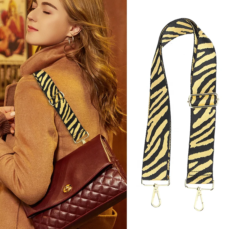 

2021 Hot Selling Zebra Shoulder Straps Replacement Wide Webbing Crossbody Bag Strap