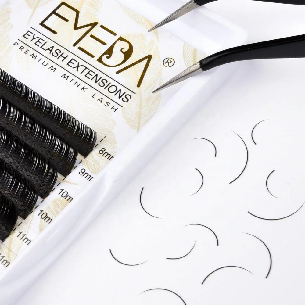 

Emeda High Quality Korean PBT Fiber Individual Eyelash Extension Vendor ZX45, Black