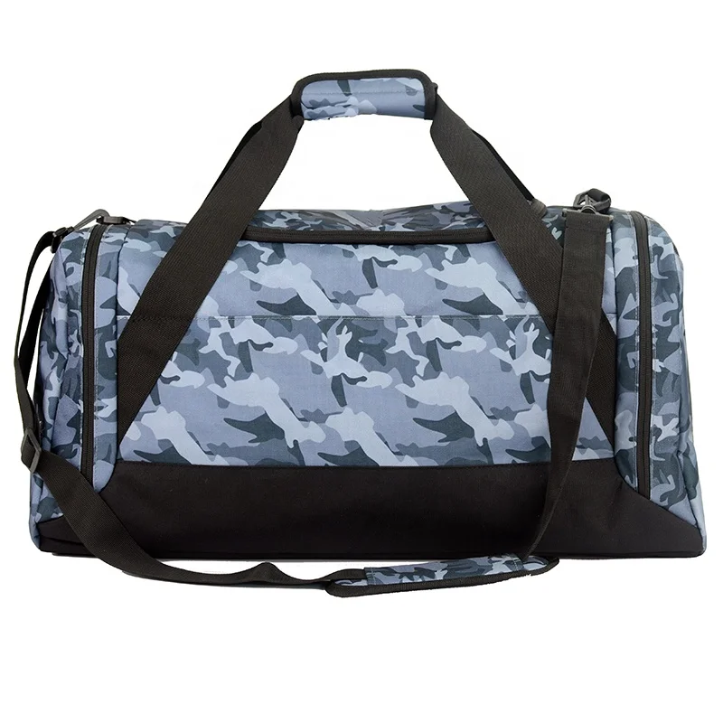 

Custom Smell Proof Travel Duffle Gym Sports Duffel Bag with Shoe Compartment, Grey or customized