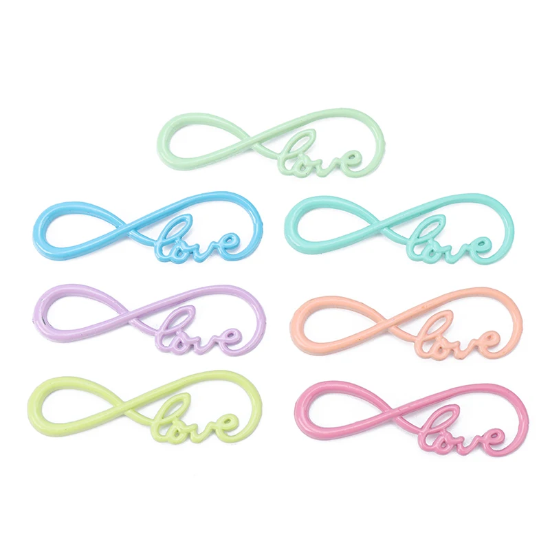 

Mixed Color Love Infinity Connector Charms for DIY Bracelet Necklace Jewelry Making Accessories