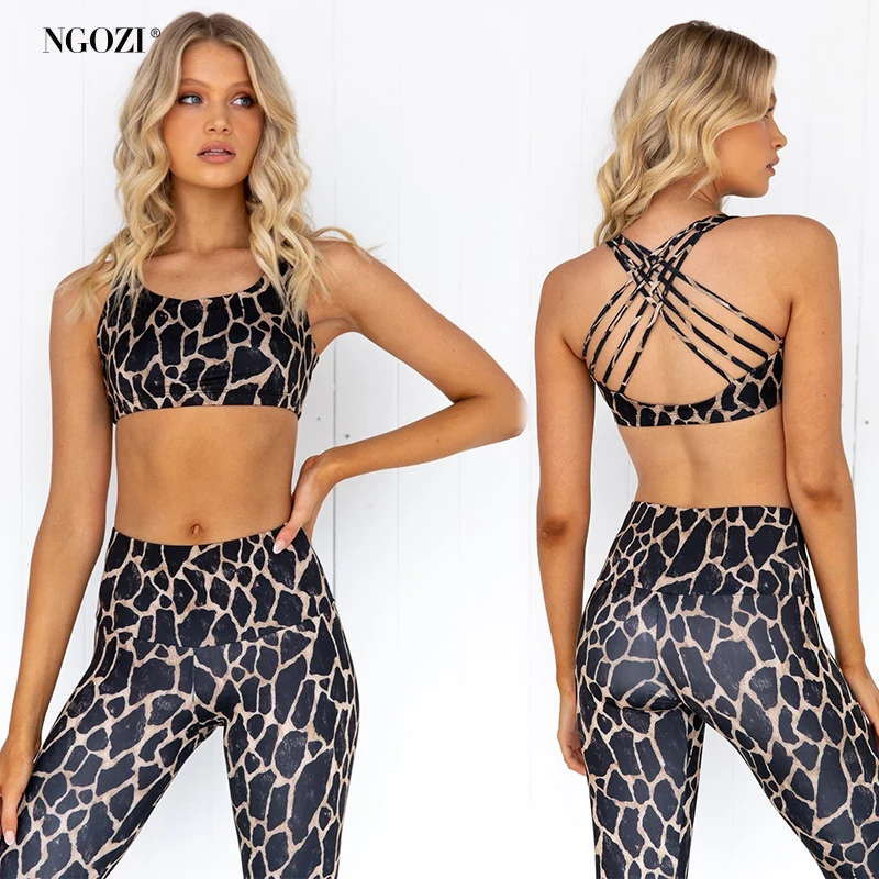 

Women Sportswear Active Snake Print Sports Bra Yoga Shorts Tracksuit 2 Piece Set Clothing Workout Gym Women Yoga Short Set