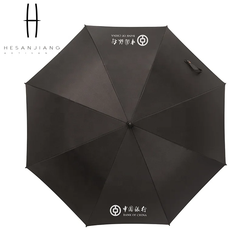 

Wholesale automatic open Single layer windproof custom golf umbrella with EVA sponge handle big umbrella, Black or customized
