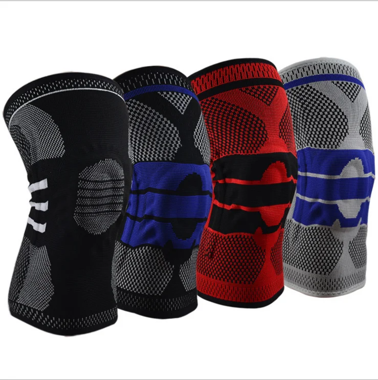 
wholesale cheap price and high quality Knee Brace With Silicone Pad And Spring Compression Sleeve For Sports  (62309234465)