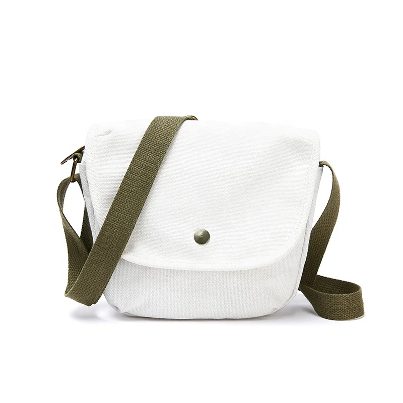 

Factory Price Women White Crossbody Bag Flap Messenger Bag Flap Women Canvas Shoulder Bags for Ladies, Black, yellow, white