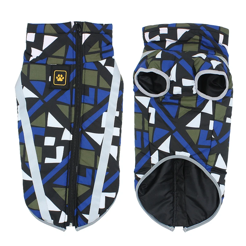 

New Arrival Square Evcil tpr Autumn and winter dog waterproof jacket clothes for dogs cats small plaid dog clothes, Black and white graffiti, red graffiti, red grid, blue grid