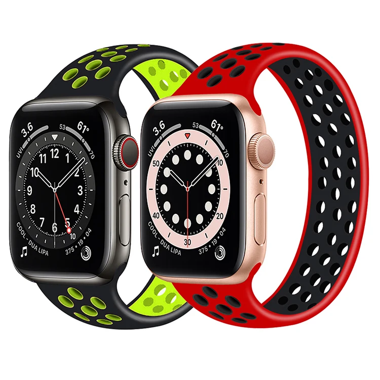 

Sports Breathable Solo Loop For Apple Watch Strap 40 4138mm Elastic Belt Silicone Bracelet Band Iwatch Serie 3 4 5 SE 6 7 Band