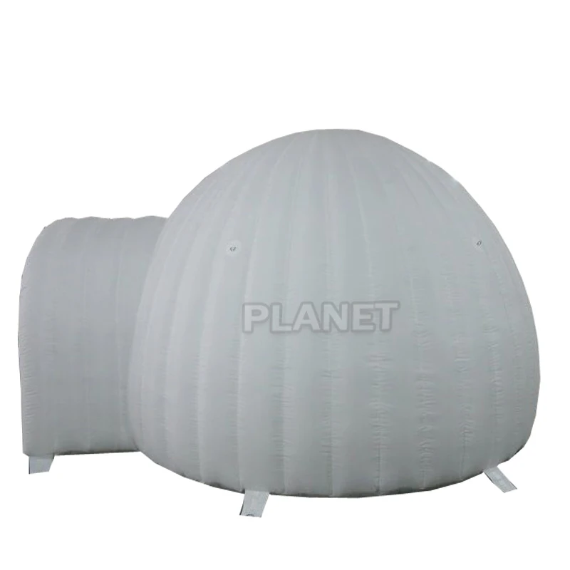 

White Kids Funning 4.22x3.7x2.2mH Winter Christmas Inflatable Igloo Dome Tent With Tunnel