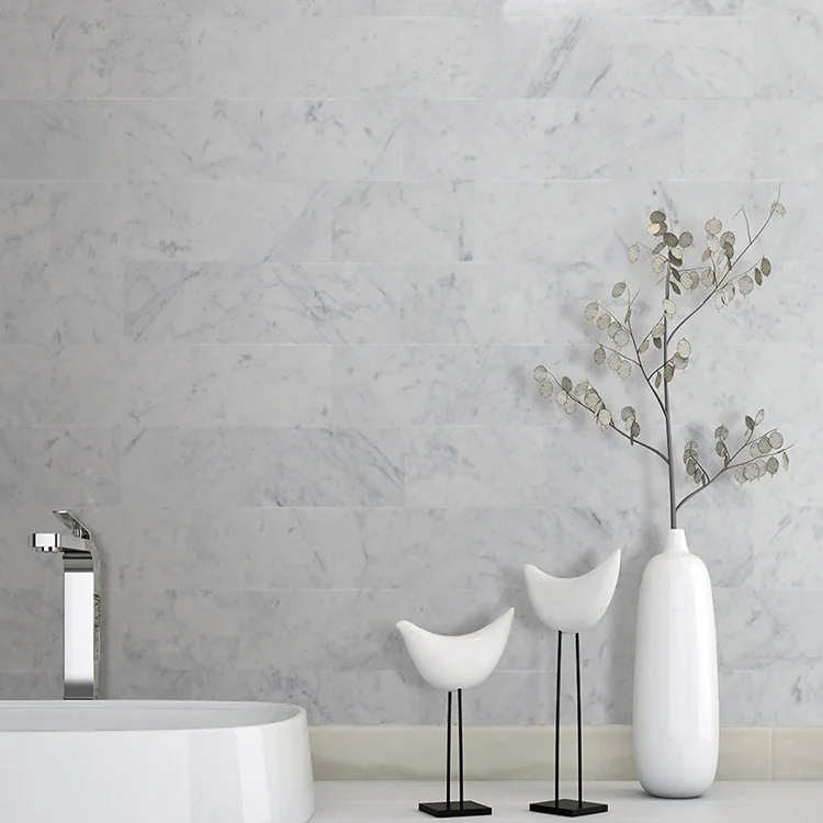 Fashionable Elegance Carrara White Marble Mosaic floor