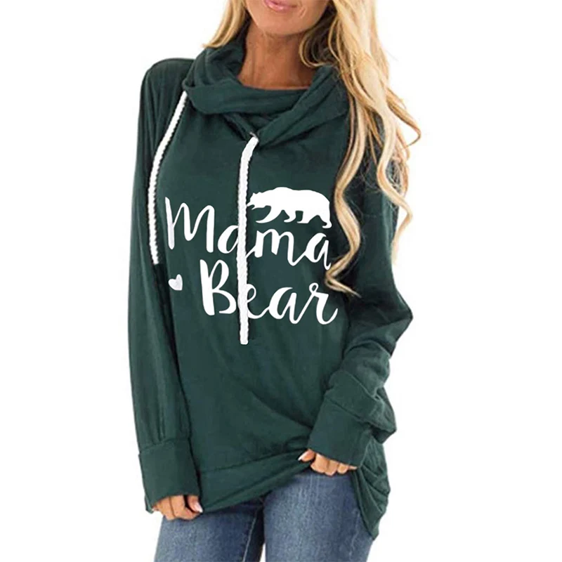 

Fashion Printed Women'S Sweater With Loose Drawstring Hoodie