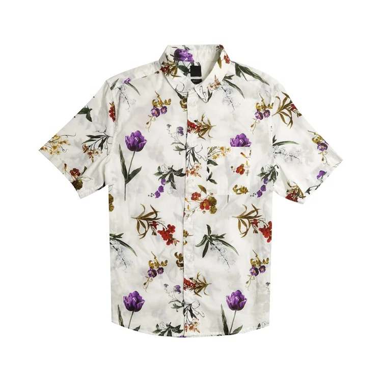 

Custom Mens 2021 Summer Beach Print Hawaiian Shirts For Wholesale
