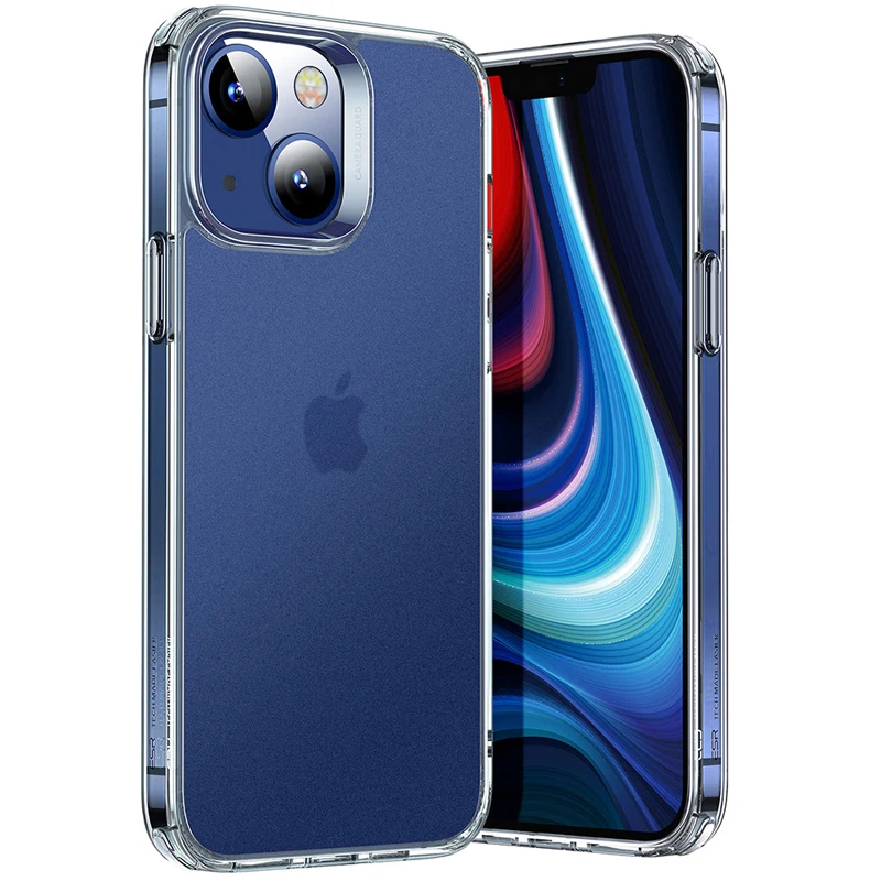 

ESR 2021 New PC+TPU Matte+Crystal Clear Feel Shock Proof Protector Phone Case For iPhone13 13 Pro Max Case Series, White
